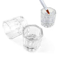 1pcs Professional Glass Nail Cup Dappen Dish Clear Bowl Nail Powder Holder Container Equipment Tools Box