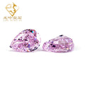 Junyuan Gems New Arrival High Quality 5A Cz Stones Aquamarine Pink Pear Shape Crushed Iced Cutting Cubic Zirconia Stone
