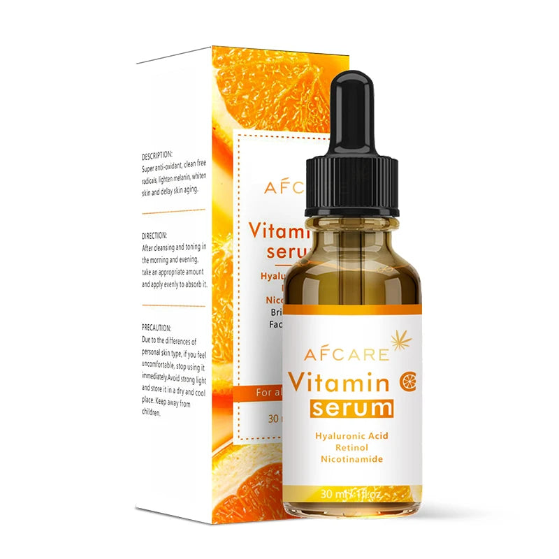Paraben-Free VC Whitening Liquid Face & Body Serum Moisturizing Hydrating & Green Tea Aloe Vera Vitamin C Niacinamide-OEM Supply