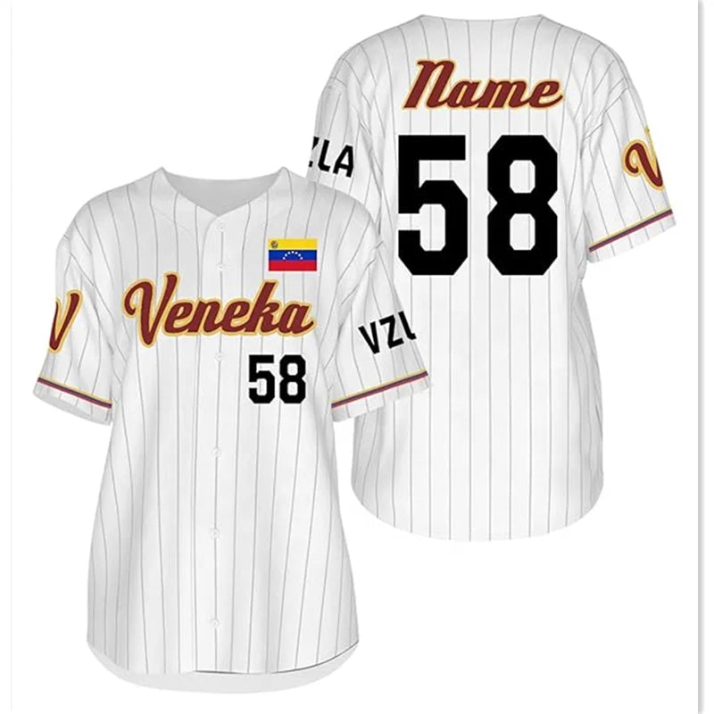 2026 World Baseball Classic World Team Venezuela Baseball Classic Jersey Camisa De Beisbol Venezuela  Women Shirt
