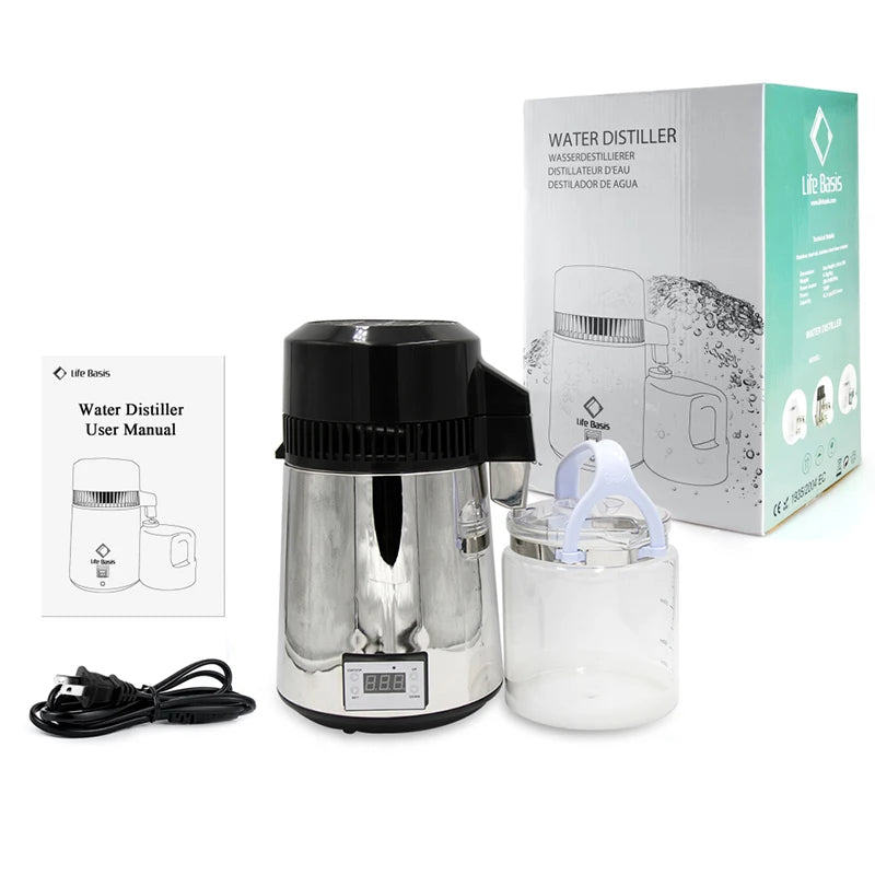 Smart Stainless Steel  LCD Digital 4L Pure Water Distiller
