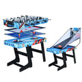 Multi-Functional 5-in-1 MDF Game Table - Professional Combo Set for Billiards Hockey Tennis & Table Football MegaBDM