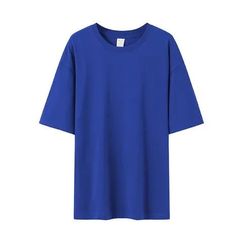 Custom Logo T Shirts 100% Cotton Plain Blank Drop Shoulder Oversized T Shirt Men and Women
