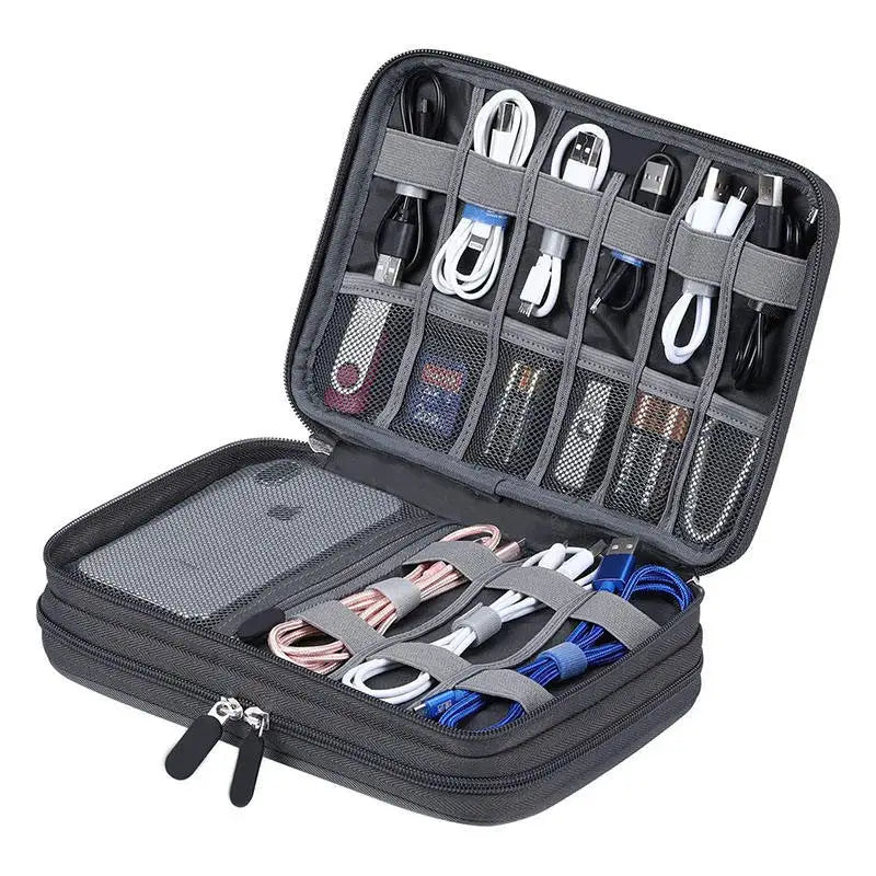 Multifunctional Travel Digital Cable Storage Bag Lightweight Waterproof Travel Electronic Accessories Organizer Pouch