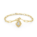 Laodun New Arrivals S925 Bracelet Simple Elegant Design Engagement CZ Diamond Sterling Silver Charm Chain Bracelet Vermeil