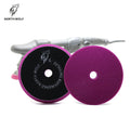 Nice Purple 6 Inches Hook and Loop Car Polish Buffing Pad Foam New Material Customizable OEM Flat Surface for Car Bodies