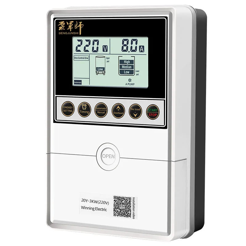 2.2KW/3KW 1-Phase Fully Automatic Water Tank Pump Control Panel Box for Water Pump Automation