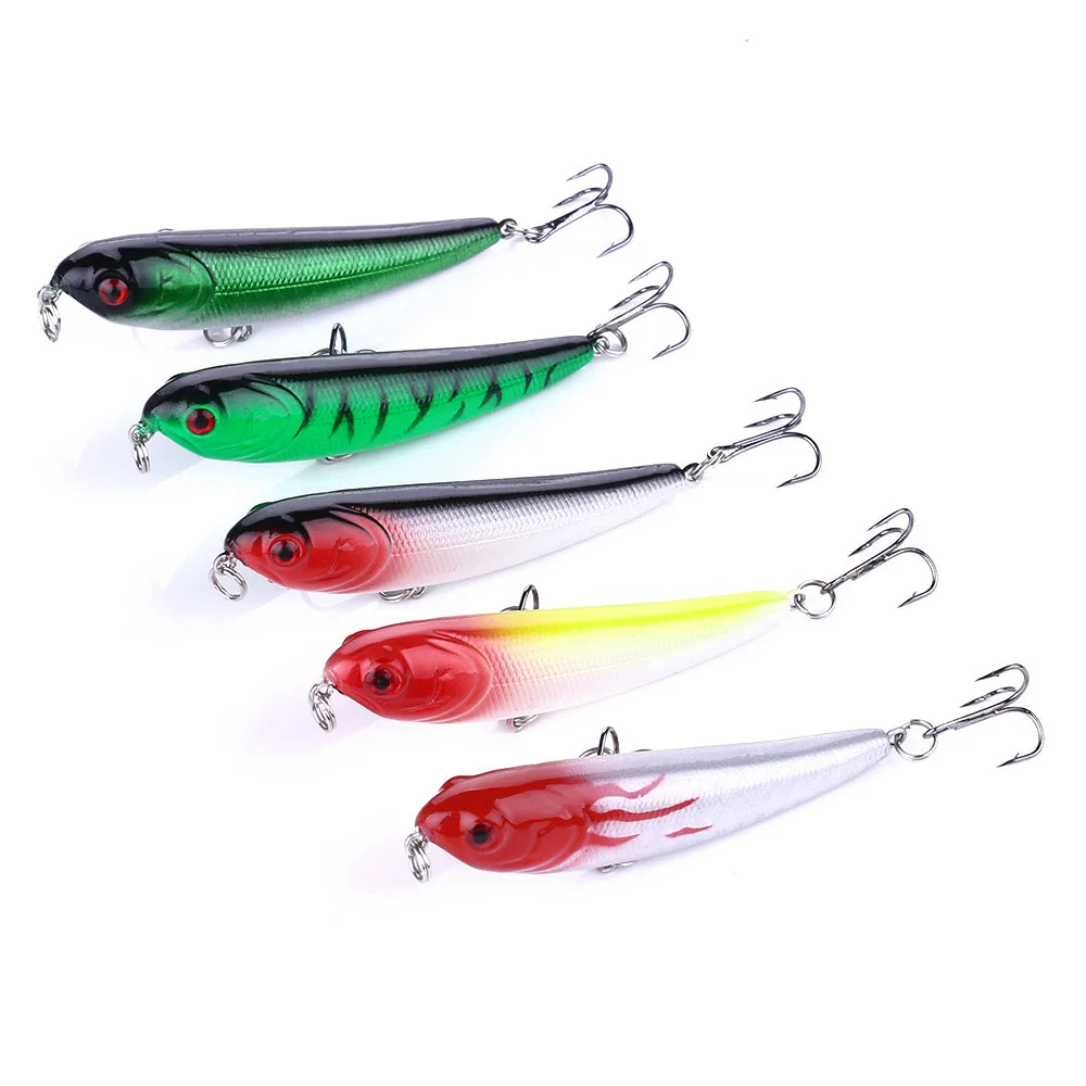 7CM 5.7G Fishing Lure Topwater Stickbait Floating  Aritificial Hard Bait for Pike Bass Lures