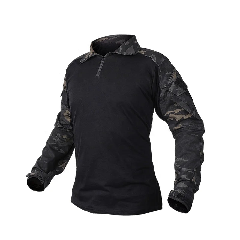 IDOGEAR Men Rapid Assault Tactical Top Long Sleeve Shirt Combat Clothing G3 Combat Shirts with Elbow Pads