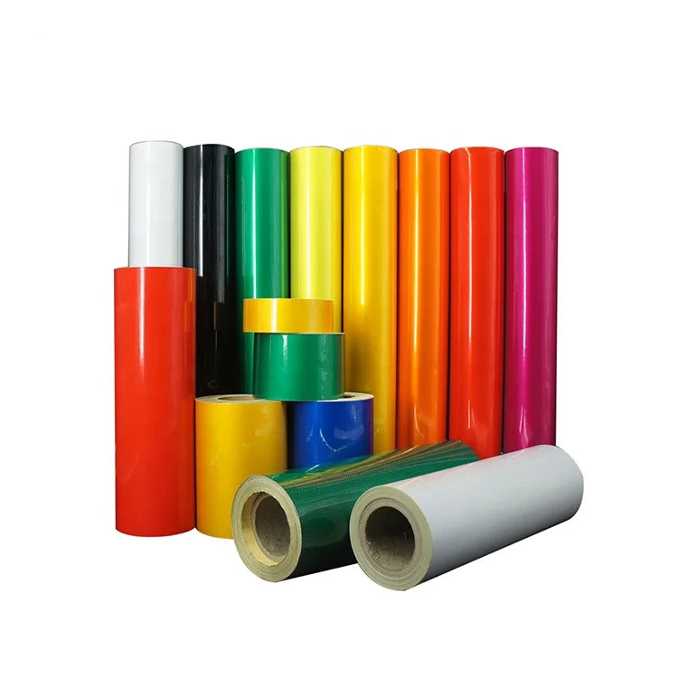 Manufacture High Quality Acrylic or PET Advertisement Reflective Sheeting Rolls Self Adhesive Reflective Film for Traffic Sign