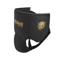 GINGPAI LASTSTAND Black Gold Adult Male MMA Jockstrap Breathable Mesh Engineering Plastics for Sanda Taekwondo Kick Boxing