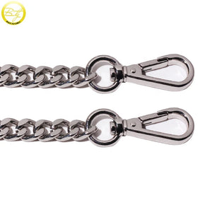 Good Quality Silver Plated Strong Handbag Strap Wholesale Roller Metal Thick Chains Adjustable Lady Chains