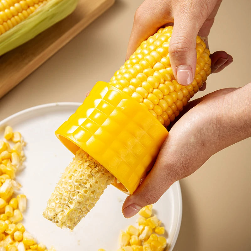2024 Creative Kitchen Tool Vegetable Chopper Non-Slip Wear-Resistant Stainless Steel Corn Stripper and Peeler for Fruit