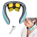 Electric TENS Pulse 6 Modes 15 Levels Cordless Deep Tissue Intelligent Neck Massager Heat Voice Broadcast 12-Day Battery Life