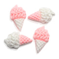 Simulation 3D Miniature Ice Cream Resin Cabochon Kawaii  Food Play DIY Scrapbooking Hair Accessories Decor