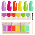 HEMA Free 6-Color Solid Cream UV Gel Nail Polish Set with LED Lamp Eyeshadow Palette Included