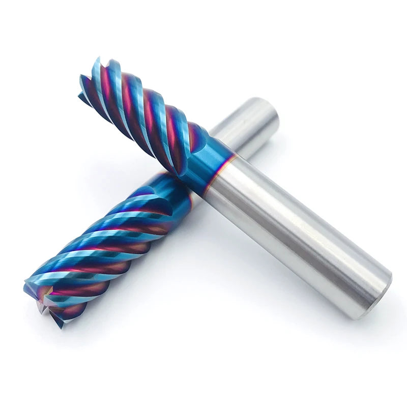 JR CNC Machine Tools Carbide HRC70 6 Flutes Square End Mill Milling Cutter