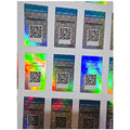Custom Printing Scratch Off Serial Number Security Hologram Sticker QR Code Waterproof Paper Label with QR Code