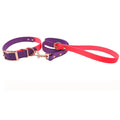 Waterproof Mix Colors Pet Collar Leash Set Weather Resistant PVC Coated Leather Dogs Solid BREAKAWAY Necklaces for Plastic Dogs