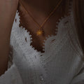 Waterproof Tarnish Free 18K Gold Plated Stainless Steel Sun Pendant Necklace Versatile Stainless Steel Gold Plated Necklace