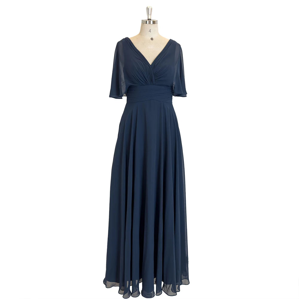 TEENYEE Latest Designs Chiffon Sleeves Elegant Chic Evening Dress 2026 Bridesmaid Dresses Wedding