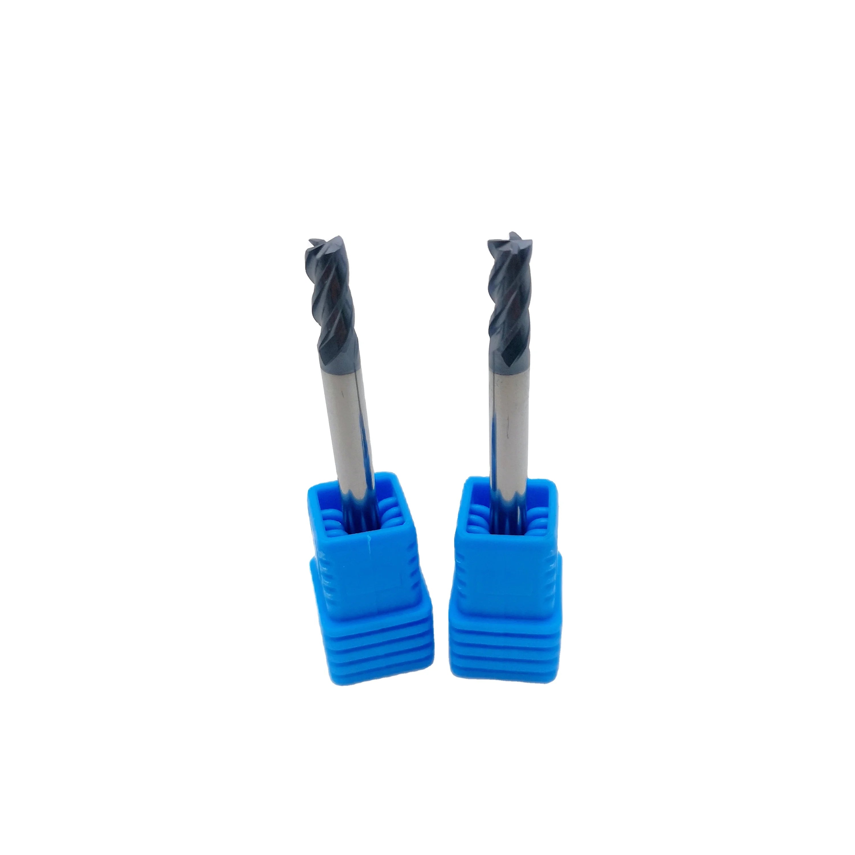 HRC55 Solid Tungsten Carbide 4 Flutes Flattened End Mills 10mm 4 Blades CNC Endmill Tools OEM ODM AlTin Coated