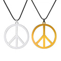 Hippie Party Dressing Accessories 60s 70s Hippie Style Peace Sign Necklace