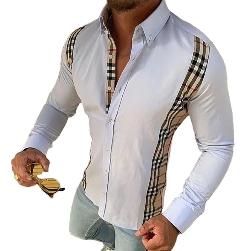 New Arrival Printed Men's Dress Sublimation Shirts Chemise Homme Quick Dry Luxury Casual Anti-Wrinkle Twill Spring Shirts