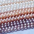Certified ZZDIY056 Freshwater Pearl 6.0-7.0Mm Round B Semi - Finished Necklace Wholesale Hair Pearl Accessories