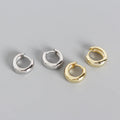 Minimalist S925 Sterling Silver Geometric Glossy Round Earrings 18K Gold Plated Women Jewelry Earring