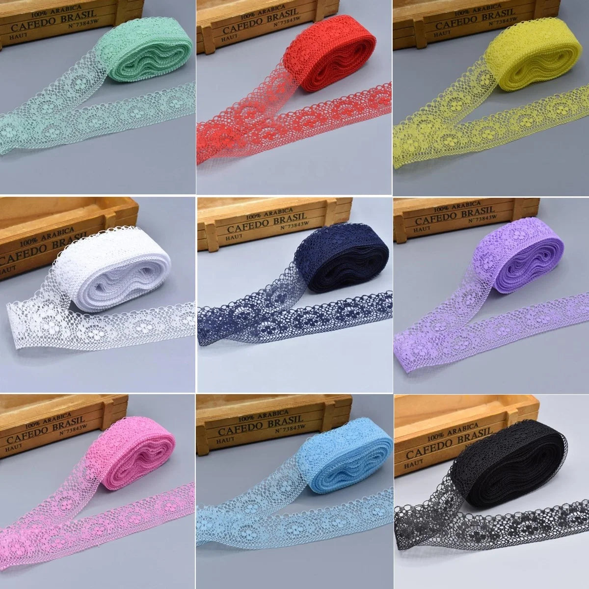 1Rolls/10 Yards 4cm  Lace Ribbon Lace Trim DIY Embroidered for Sewing Decoration