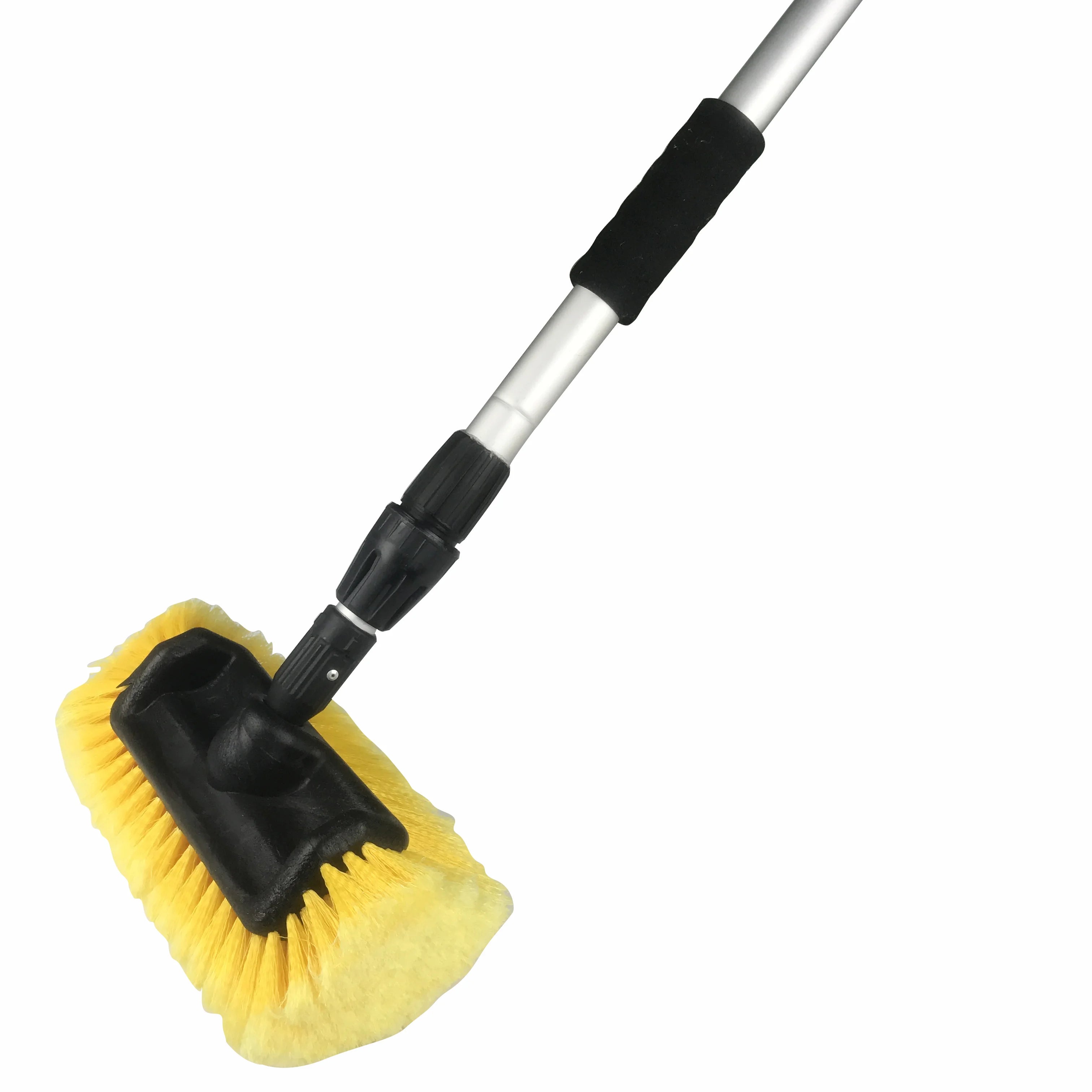 Car Wash Brush Microfiber Bristle Eco-Friendly Metal Handle for Auto SUV RV Truck Boat Camper Tire Car Detailing Flow Cleaning