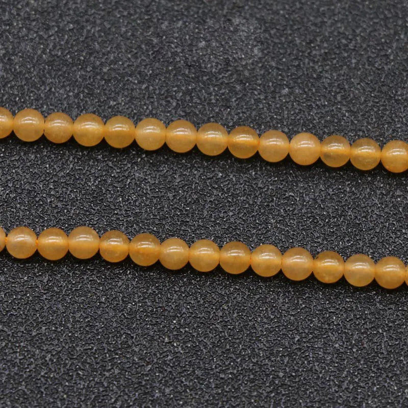 DIY Natural round beads Yellow Color loose beads crystal factory custom wholesale