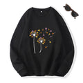 Autumn Winter Spring New Womens Printed Knitted Casual Loose Breathable Eco-Friendly Sweatshirt 100% Polyester
