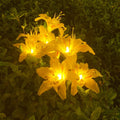 Enchanting Simulated Lily Bouquet LED Lights Bring Romance to Outdoor Settings for Weddings Holidays Christmas Celebration