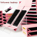 Fluffy Velvet Matte Black Eyelash Extension Private logo 0.03 0.05 0.07mm Lash Extension Trays Individual Eyelash Extensions