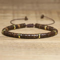 Unisex Handmade Natural Coconut Beaded Bracelet Unique Geometric Design Dainty Braided Bangles for Men and Women Gift