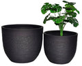 2020 Popular Stone Pattern Fiber Clay Planter Pot Set Bulk Flower Pots with Floor Usage Condition MegaBDM
