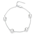 925 Sterling Silver Shell Pearl Bead Wome Bracelet Delicate Adjustable Fine Jewelry Wedding Gift BSB090