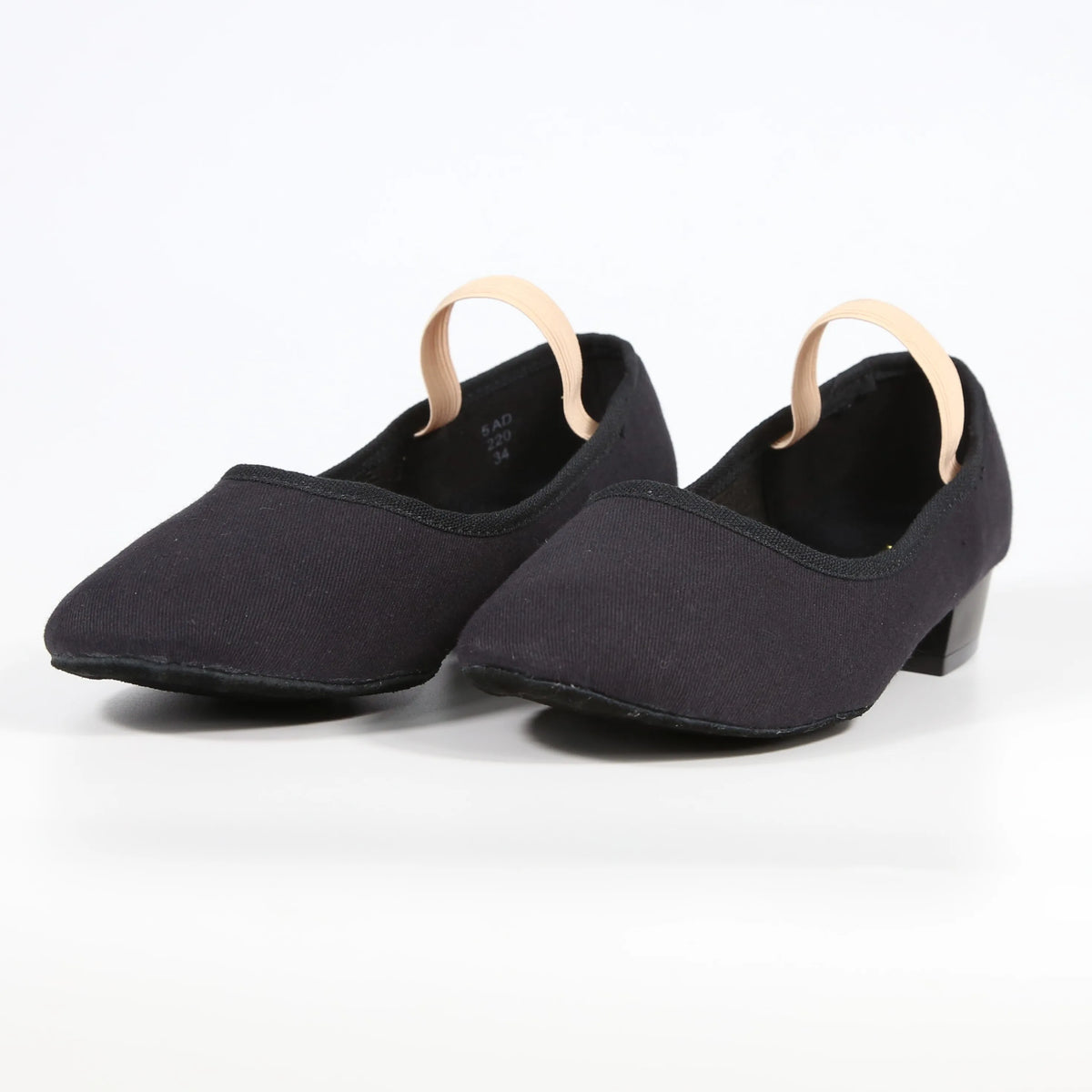 Wholesale High Quality Professional Ballet Dance Canvas Teacher Low Heel Character Shoes Black Women's MegaBDM