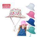 Spring Summer Baby Cartoon Flat Top Bucket Hat for Children's Outdoor Cycling Daily Use