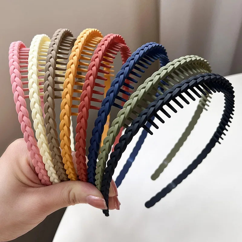 Wholesale Non Slip Hair Hoops Non-Slip Vintage Solid Color Head Bands Women Headband for Washing Face