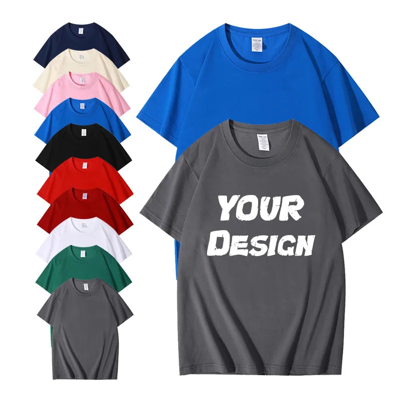 Wholesale 100% Cotton Oversized T-Shirt for Men Unisex 260G Streetwear Hip Hop Graphic Design Knitted Fabric T-Shirt