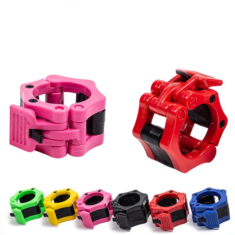 2025 Wholesale Barbell Collar 50mm Colorful Weightlifting Clips Barbell Collars bar Locking Quick Release Clamp