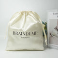 Custom Logo Printed Large Luxury Silk Satin Dust Pouch Bag for Handbag Satin Double String Handbag Shoe Dust Drawstring Bag