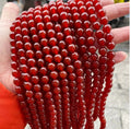 Red Carnelian 4/6/8/10/12/14mm Red Agate Stone Loose Round Bead Strand for Bracelet Jewelry Making 15.5" in Strand