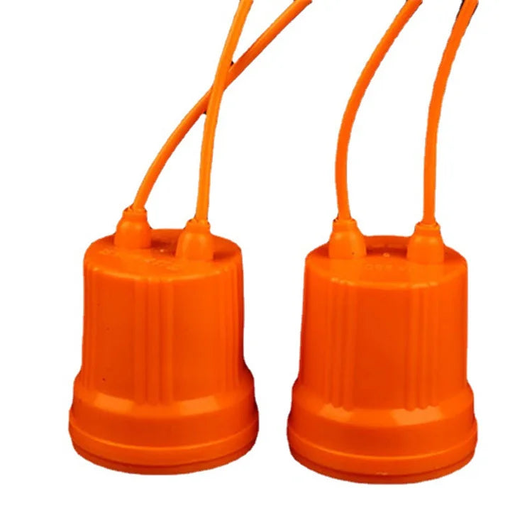 Best Performance Ceramic Copper Wire E27 Lamp Holder Soft Rubber Screw LED Flame Retardant Outdoor Household Industrial