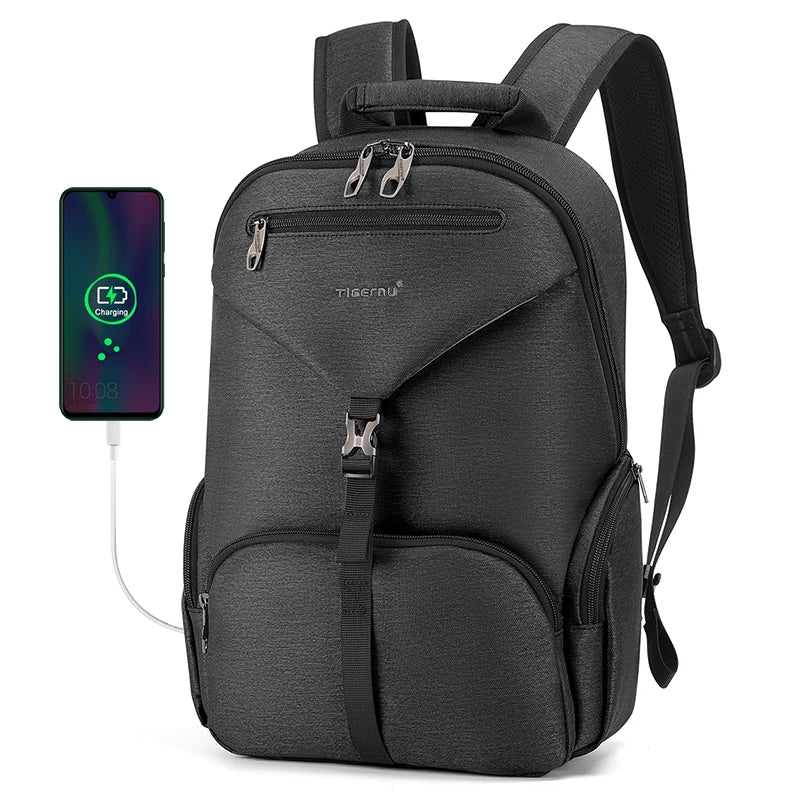 Tigernu Factory Custom Fashion Multicolor 14inch Waterproof Lightweight Oxford Material Zipper Closure Anti-Theft Men Backpack