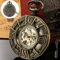 Retro Self Winding Mechanical Pocket Watch with Spider Design Half Hunter Steampunk Automatic Locket Watch with Chain for Gift