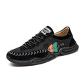 Custom LOGO Handmade Sewing Comfortable Casual Large Size Microfiber Walking Shoes Driving Shoes for Men